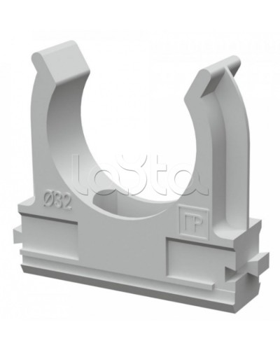 Крепёж-клипса для труб д32 безгалогенная (HF) атмосферостойкая серая (25шт/500шт уп/кор) Промрукав (PR13.0347) в Хабаровске Держатели, клипсы, скобы Pintop.ru