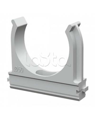 Крепёж-клипса для труб д50 безгалогенная (HF) атмосферостойкая серая (10шт/200шт уп/кор) Промрукав (PR13.0349) в Хабаровске Держатели, клипсы, скобы Pintop.ru