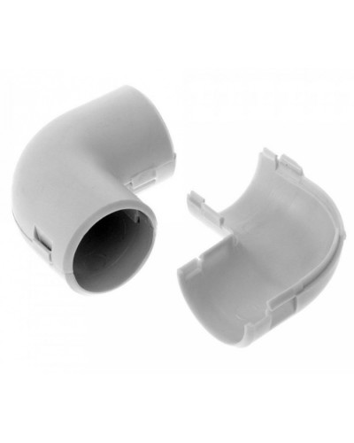 Соединитель угловой разборный д32 безгалогенный (HF) атмосферостойкий серый (30шт/300шт уп/кор) Промрукав (PR13.0363) в Хабаровске Повороты, муфты, тройники Pintop.ru