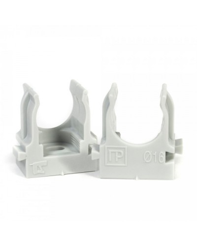 Крепеж-клипса для труб для монтажного пистолета серая в гофроящике d16 мм (1400шт/кор) Промрукав (PR13.0452) в Хабаровске Держатели, клипсы, скобы Pintop.ru