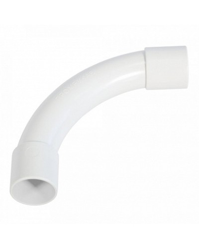 Соединитель угловой белый d20 мм (5шт/300шт уп/кор) Промрукав (PR13.0464) в Хабаровске Повороты, муфты, тройники Pintop.ru