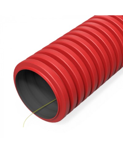 Труба гофр. двуст. ПНД гибкая тип 1250 (SN63) с/з красная d50 мм (100м/200м уп/пал) Промрукав (PR15.00977) в Хабаровске Труба гофрированная Pintop.ru