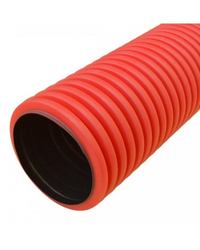 Труба гофрированная двустенная ПНД жесткая тип 450 (SN9) красная д125 5,7м (34,2м/уп) Промрукав (PR15.0121) в Хабаровске Труба гофрированная Pintop.ru