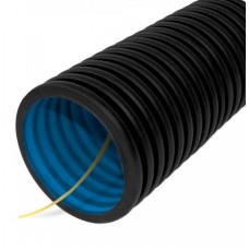 Труба гофрированная двустенная ПНД гибкая тип 450 (SN18) с/з черная д63 (50м/уп) Промрукав (PR15.0141)