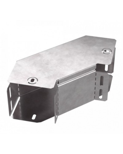 Угол горизонтальный 90 градусов с крышкой Стандарт 100х100 Промрукав (PR16.0413) в Хабаровске Аксессуары для кабель-канала Pintop.ru