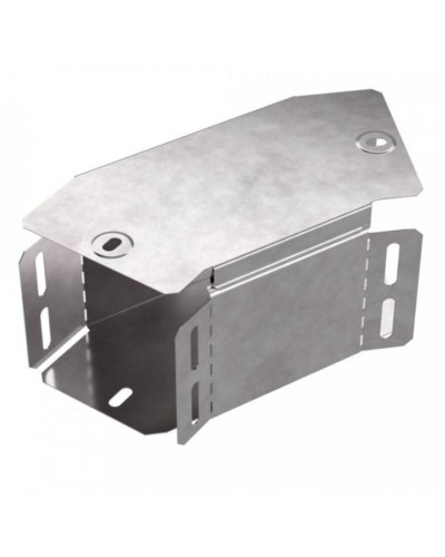 Угол горизонтальный 45 градусов с крышкой Стандарт 100х100 Промрукав (PR16.0425) в Хабаровске Аксессуары для лотков Pintop.ru