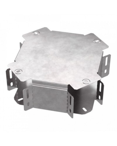 Х-образный ответвитель с крышкой Стандарт 100х100 Промрукав (PR16.0458) в Хабаровске Аксессуары для лотков Pintop.ru