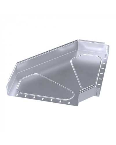 Угол горизонтальный 90 градусов Стандарт INOX (AISI 316) 400х80 Промрукав (PR16.3537) в Хабаровске Аксессуары для лотков Pintop.ru