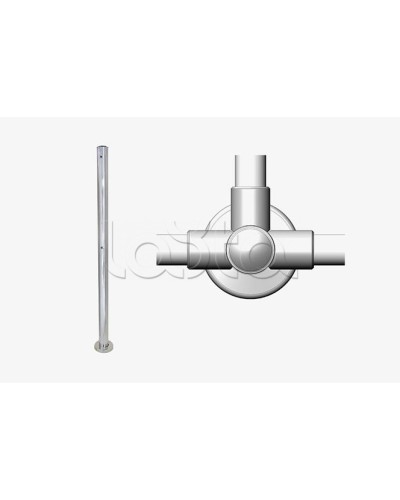 Стойка вертикальная СВ-3Н, нерж (трехсторонняя) в Хабаровске Ограждения Pintop.ru