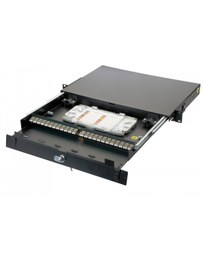 Оптическая панель серии 47D-24, 19 1U 16 дуплекс LC адаптеров, OM2 Eurolan (47D-24-20-2L-16-11BL) в Хабаровске Кросс оптический Pintop.ru