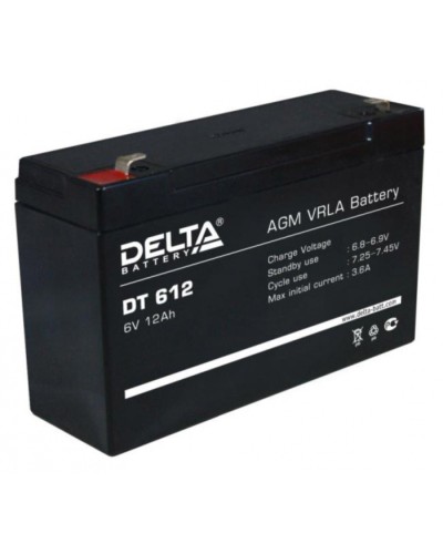 Аккумулятор свинцово-кислотный Delta DT 612 в Хабаровске Электротехническое оборудование Pintop.ru