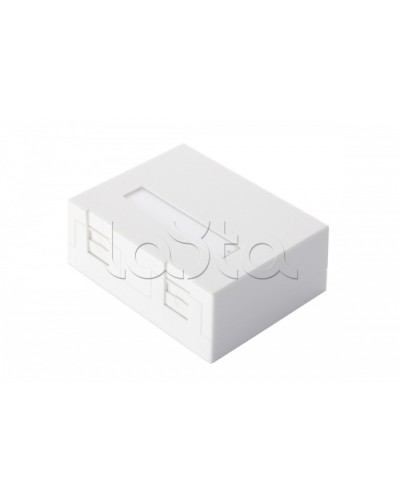 Настенная коробка 2-портовая со шторками, белый Eurolan (12B-04-02WT-2) в Хабаровске Розетки компьютерные и телефонные Pintop.ru