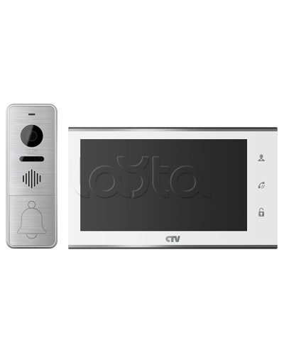 Комплект видеодомофона CTV-DP4705AHD (белый) в Хабаровске Комплекты домофонов Pintop.ru