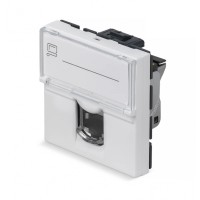 Модуль Keystone Jack RJ-45(8P8C), 180 градусов, категория 6a, экранированная Cabeus (KJ-RJ45-Cat.6a-SH-180T-FP-L-45)