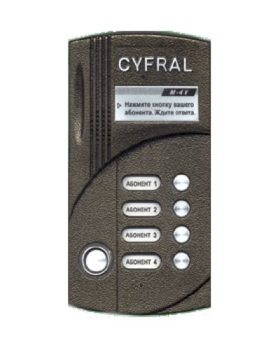 Блок вызова видеодомофона на 4 абонентов Цифрал M-4M/TVС в Хабаровске Блоки вызова многоабонентные Pintop.ru