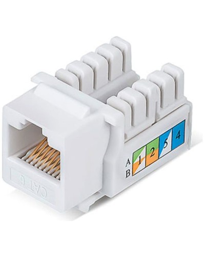 Модуль Keystone Jack RJ-45(8P8C), UTP неэкранированный, CAT 6, тип 90 градусов, белый REXANT PRO 02-0254 в Хабаровске Модули Keystone Pintop.ru