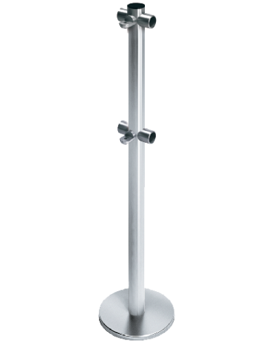 Стойка ограждения с 2-мя полупетлями Т-образная передвижная Oxgard ВЗР2442.09.21 в Хабаровске Ограждения Pintop.ru