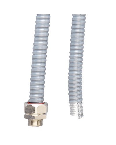 Металлорукав DN 12мм в ПВХ изоляции, Dвн 12,0 мм, Dнар 16,0, 50 м, цветчёрный DKC 6071R-012N в Хабаровске Крепежные изделия Pintop.ru