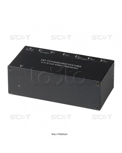 Распределитель видеосигнала HDCVI/HDTVI/AHD/CVBS SC&T CD408HD в Хабаровске Видеоусилители, Модуляторы, Делители Pintop.ru