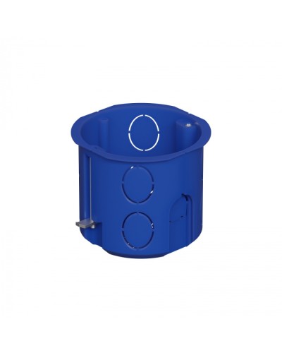 Коробка установочная для г/к D68x62мм с металл. лапками, без галогена, цвет синий IP20 Экопласт (44665HF) в Хабаровске Распределительные коробки Pintop.ru