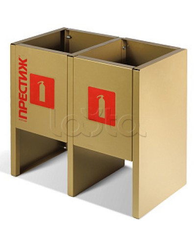 Подставка напольная ПРЕСТИЖ золото под 2 огнетушителя ПОЖТЕХНИКА в Хабаровске Аксессуары для огнетушителей Pintop.ru