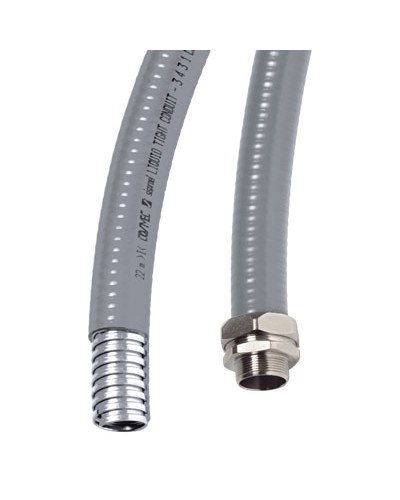 Металлорукав DN 20мм в ПВХ изоляции, Dвн 20,5 мм, Dнар 25,5, 50 м, цветсерый DKC 6071R-020 в Хабаровске Металлорукав Pintop.ru