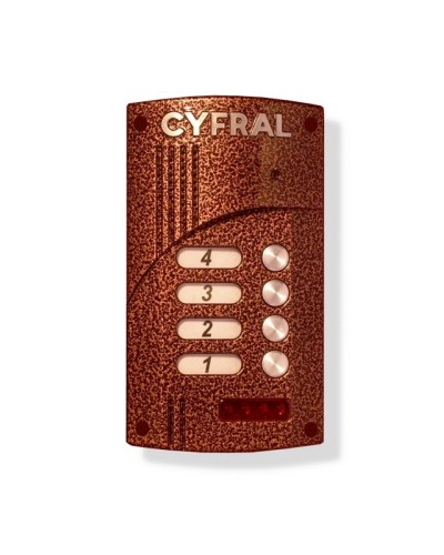 Блок вызова видеодомофона на 4 абонента со встроенным коммутатором Цифрал M-4.1M/VC в Хабаровске Блоки вызова многоабонентные Pintop.ru